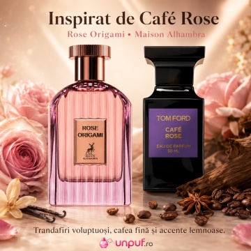Parfum Arăbesc Rose Origami Maison Alhambra EDP 100 ml Damă, Inspirat Cafe Rose Tom Ford, Aromă Oriental Florală cu Trandafir Turcesc, Cafea, Trandafir Bulgăresc, Paciuli, Cardamom, Coriandru, Ylang Ylang, Lemn de Santal și Olibanum - Img 8