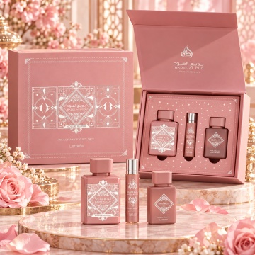Parfum Arăbesc Set Cadou Lattafa A Luxurious Badee Al Oud Noble Blush 3 Pcs