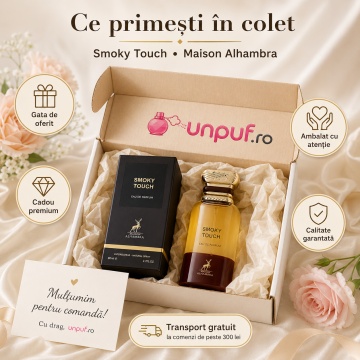 Parfum Arăbesc Smoky Touch Maison Alhambra 80 ml, Apă de Parfum Unisex, Damă și Bărbat, Inspirat Tuscan Leather, Aromă Lemnos Fumurie cu Bergamotă, Fum, Piper, Condimente, Lemn Ars, Tămâie, Tutun, Ambră, Mosc și Piele - Img 4