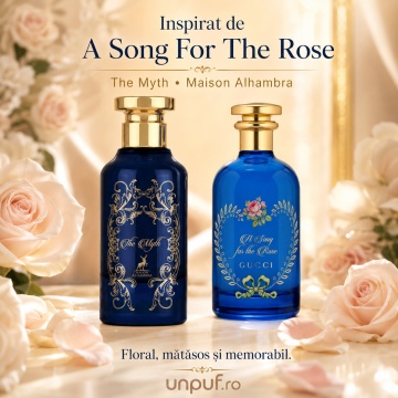 Parfum Arăbesc The Myth Maison Alhambra EDP 100 ml Unisex, Inspirat A Song For The Rose Gucci, Aromă Floral Lemnos Mosc cu Cimbru, Trandafir Bulgăresc, Șofran, Iasomie, Iris, Trandafir, Ambră, Mosc și Vanilie - Img 8
