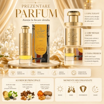 Parfum Arăbesc Unisex Khaltaat Al Arabia Royal Blends Lattafa 100 ml, Apă de Parfum, Inspirat de Pulp Byredo, Aromă Fructată și Condimentată cu Măr, Fructe, Cuișoare, Nucșoară, Ambră, Mosc și Note Lemnoase - Img 3