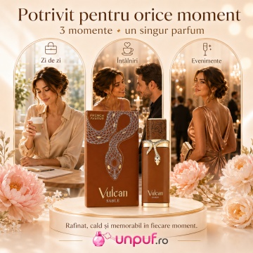 Parfum Arăbesc Unisex Vulcan Sable French Avenue 100 ml, Apă de Parfum, Inspirat de Sand Dance Stéphane Humbert Lucas, Aromă Caldă Ambrată și Vanilată cu Citrice, Condimente, Note Proaspete, Flori Albe, Lavandă, Lemn de Cedru, Ambră, Mosc, Whiskey și Acce - Img 6
