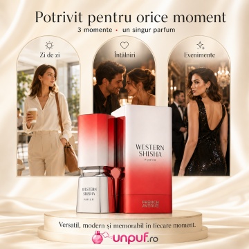 Parfum Arăbesc Unisex Western Shisha French Avenue 100 ml, Apă de Parfum, Inspirat de Smoking Hot, Aromă Dulce Fructată și Ambrată cu Acord de Rom, Vanilie, Note Cald Condimentate, Lemn, Paciuli, Balsamic și Accente Shisha - Img 6