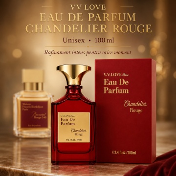 Parfum Arăbesc V.V. Love Chandelier Rouge Eau de Parfum 100 ml, Unisex, Inspirat din Baccarat Rouge 540 - Img 2