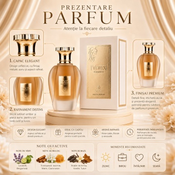 Parfum Arăbesc Voux Elegante Emir 100 ml, Apă de Parfum Unisex, Damă și Bărbat, Aromă Aromatic Condimentată, Inspirat Naxos Xerjoff - Img 3