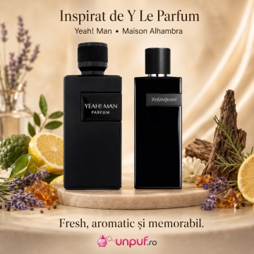 Parfum Arăbesc Yeah! Man Parfum Maison Alhambra EDP 100 ml Bărbat, Inspirat Y Le Parfum Yves Saint Laurent, Aromă Oriental Fougère Ambrată cu Măr, Aldehide, Grepfrut, Ghimbir, Salvie, Lavandă, Mușcată, Tonka, Cedru, Olibanum și Paciuli - Img 8