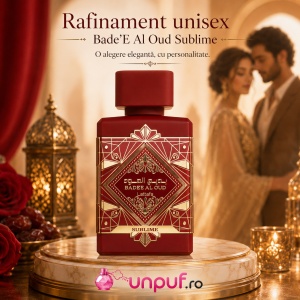 Parfum Bade’E Al Oud Sublime Lattafa 100 ml, Apă de Parfum Unisex, Aromă Floral Fructată Vanilată, Note de Lici, Măr, Trandafir, Iasomie, Prună, Mușchi, Paciuli și Vanilie - Img 3
