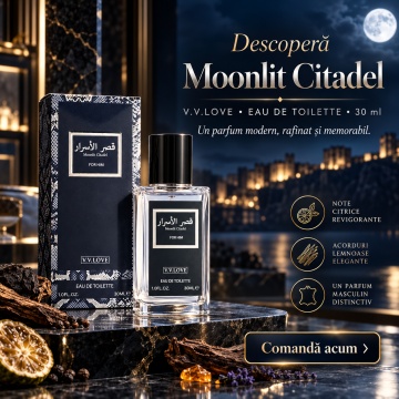 Parfum Barbati V.V.Love Moonlit Citadel, Eau de Toilette EDT, 30 ml, Note Citrice si Lemnoase, Fresh, Masculin, Elegant, Format Compact, pentru Zi si Seara - Img 2