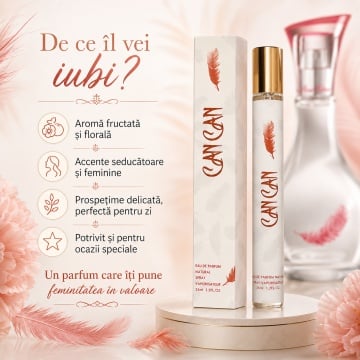 Parfum Can Can 35 ml, Damă, Aromă Fructat Florală, Format Compact, Note de Nectarine, Coacăze Negre, Orhidee Sălbatică, Floare de Portocal, Pară și Clementină - Img 3