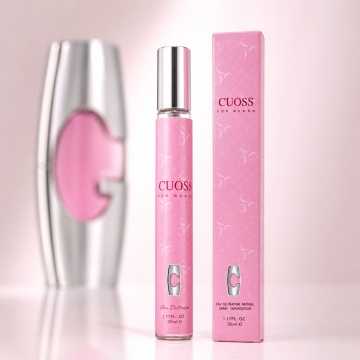 Parfum Cuoss For Women 35 ml, Apă de Parfum Damă, Aromă Fructat Florală Fresh și Feminină, Format Compact, Note de Bergamotă, Măr Verde, Mandarină, Căpșună, Piersică, Bujor, Iasomie, Mosc și Cedru