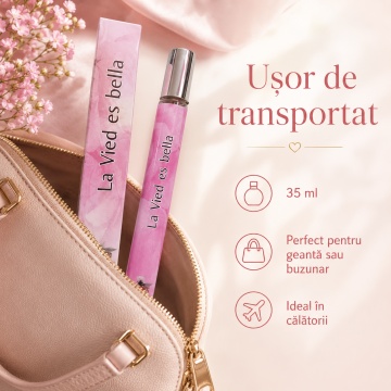 Parfum Damă La Vied Es Bella 35 ml V.V. Love, Apă de Parfum, Inspirat de La Vie Est Belle Intensément Lancôme, Aromă Dulce Florală cu Zmeură, Iris, Vanilie, Iasomie, Benzoin și Paciuli - Img 3