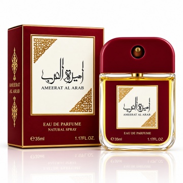 Parfum Dama V.V.Love Ameerat Al Arab, Eau de Parfum EDP, 35 ml, Oriental Floral Spray, Flacon Bordo-Auriu, pentru Zi si Seara