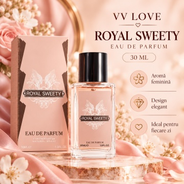 Parfum Dama VV Love Party Royal Sweety, Eau de Parfum EDP, 30 ml, Aroma Feminina, Florala si Dulce, Elegant, Format Compact, pentru Zi si Seara - Img 2