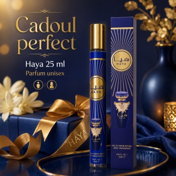 Parfum Haya 35 ml, Apă de Parfum Unisex, Aromă Florală Citrică și Lemnoasă, Format Compact, Note de Floare de Portocal, Coacăze Negre, Bergamotă, Tuberoză, Iasomie, Mosc, Vanilie, Cedru și Paciuli - Img 2