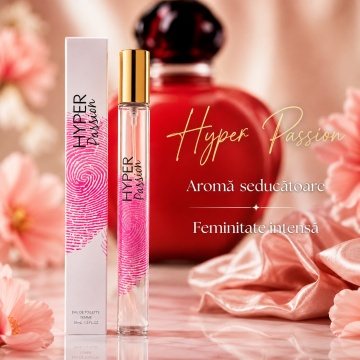 Parfum Hyper Passion 35 ml, Apă de Parfum Damă, Aromă Oriental Florală Dulce și Senzuală, Format Compact, Note de Cocos, Prune, Caise, Iasomie, Tuberoză, Trandafir, Vanilie, Migdale, Lemn de Santal și Mosc - Img 6