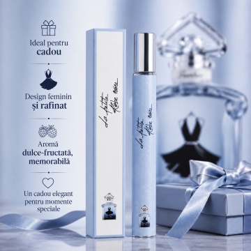 Parfum La Petite Robe Noire 35 ml, Apă de Parfum Damă, Aromă Dulce Fructată Florală, Format Compact, Note de Vată de Zahăr, Afine, Zmeură, Coacăze, Bergamotă, Trandafir, Iasomie, Vanilie și Mosc Alb - Img 4