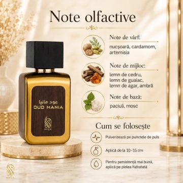 Parfum Oud Mania Nylaa 100 ml, Apa De Parfum, Unisex - Img 9