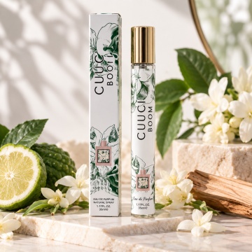 Parfum pentru femei Cuugi Boom V.V. Love, 35 ml, aroma florala verde aromatica, galbanum, coacaze, bergamota, lamaie, caprifoi, tuberoza, iasomie, lacramioare, frezie, mosc si lemn de santal - Img 4