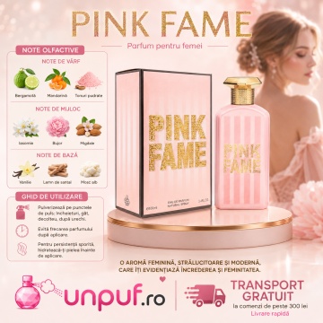Parfum Pink Fame Fragrance World 100 ml, Apa De Parfum, Femei - Img 9