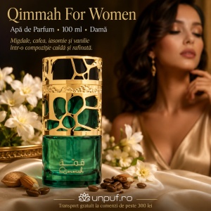 Parfum Qimmah For Women Lattafa 100 ml, Apă de Parfum Damă, Aromă Oriental Florală, Note de Cafea, Migdale, Iasomie, Tuberoză, Tonka, Cacao, Lemn de Santal și Vanilie - Img 6