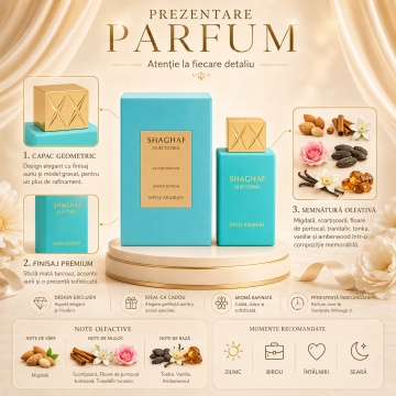 Parfum Shaghaf Oud Tonka Eau de Parfum 75ml, tip arăbesc, Unisex, Damă, Bărbat - Img 3