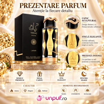 Parfum Teriaq Intense Lattafa 100 ml, Apă De Parfum, Unisex - Img 3