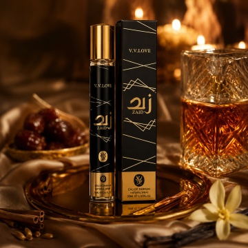Parfum Unisex Arăbesc Zaid 35 ml V.V. Love, Apă de Toaletă, Inspirat de Khamrah Lattafa, Aromă Dulce Cald Condimentată cu Scorțișoară, Nucșoară, Bergamotă, Curmale, Pralină, Tuberoză, Vanilie, Tonka, Lemn Ambrat și Smirnă - Img 5