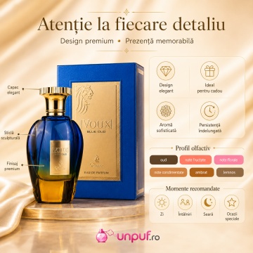 Parfum Voux Blue Oud Emir 100 ml, Apa De Parfum, Unisex - Img 3