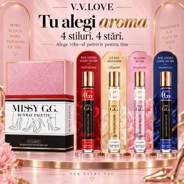 Set 4 Parfumuri Missy GG V.V. Love 35 ml, Golden Horizon, Guardian's Pledge, Eternal Rose, Crimson Bloom, set cadou, pentru Femei - Img 3