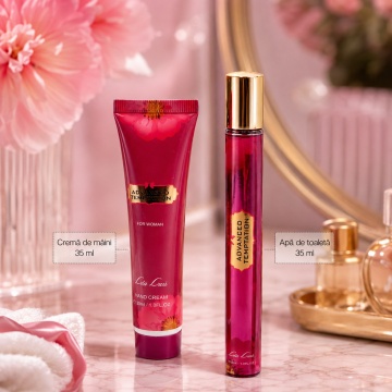 Set Advanced Temptation For Woman 2x35 ml, Apă de Toaletă Damă 35 ml + Cremă de Mâini 35 ml, Aromă Fructată Florală, Proaspătă și Dulce, Note de Măr Verde, Floare de Cactus și Trandafir - Img 6