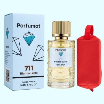 Set Apa de parfum Parfumat 711 Bianco Latte, Unisex, 50 ml si Gentuta cosmetice