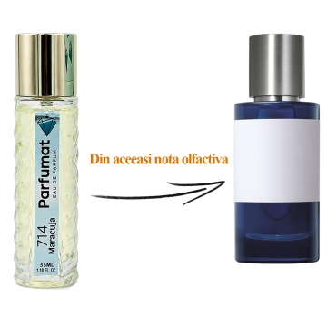 Set Apa de parfum Parfumat 714 Maracuja, Unisex, 35 ml si Gentuta cosmetice - Img 2