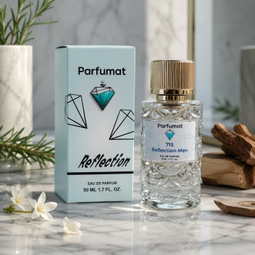 Set Apa de parfum Parfumat 715 Reflection, Barbat, 50 ml si Gentuta cosmetice - Img 4