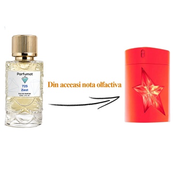 Set Apa de parfum Parfumat 725 Zest, Barbat, 50 ml si Gentuta cosmetice - Img 2