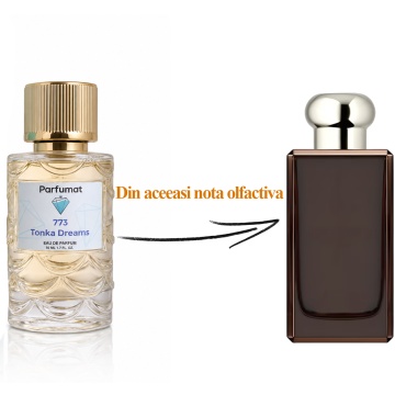 Set Apa de parfum Parfumat 773 Tonka Dreams, Unisex, 50 ml si Gentuta cosmetice - Img 2