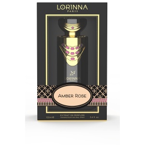Set Extract de Parfum Lorinna Paris Parfum, De Luxe Collection, Amber Rose, 100 ml, Unisex Damă Bărbat si Gentuță Parfumuri - Img 4