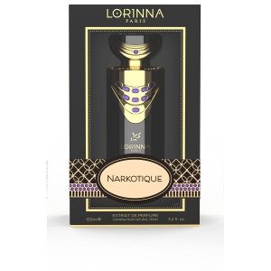Set Extract de Parfum Lorinna Paris Parfum, De Luxe Collection, Narkotique, 100 ml, Unisex Damă Bărbat si Gentuță Parfumuri - Img 4