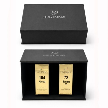 Set parfum Lorinna Paris Sandal 33 & Almaz, 2 x 50 ml, Cutie cadouri parfum premium