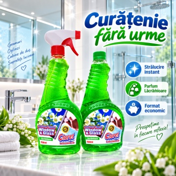 Detergent geamuri Cloret Window & Glass – Lacramioara (rezervă), 2 x 750 ml - Img 4