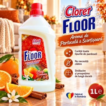 Detergent Pardoseli Cloret Portocală și Scorțișoară – 1 L - Img 4