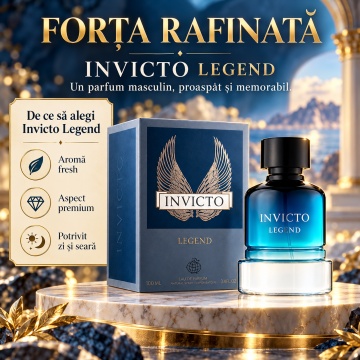 Fragrance World Invicto Legend – Parfum EDP 100 ml, bărbați - Img 3