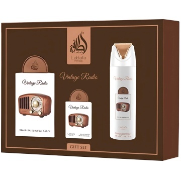 Lattafa Set cadou Vintage Radio – Parfum + + Deodorant – 100 ml + 20 ml, unisex - Img 7