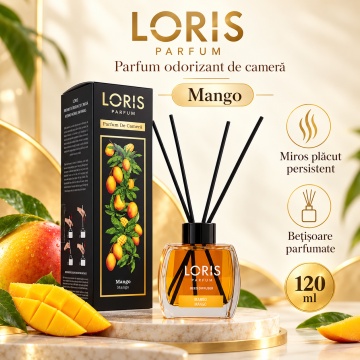Loris Parfum Mango 120 ml – Odorizant de Cameră cu Bețișoare Parfumate - Img 5