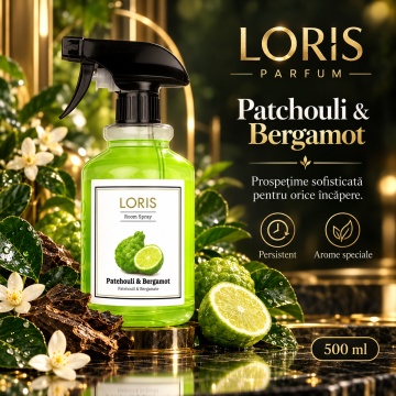 Loris Parfum Room Spray Patchouli & Bergamot 500 ml – Parfum Ambiental pentru Casă