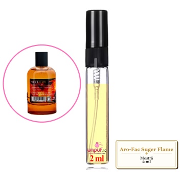 Mostra fiola din Aro-Fac Suger Flame, decant sticla cu pulverizator