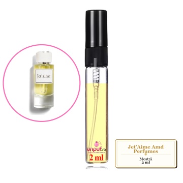 Mostra fiola din Jet’Aime Amd Perfumes, decant sticla cu pulverizator