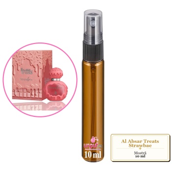 Mostra fiola din Parfumul Al Absar Treats Strawbae, decant sticla cu pulverizator