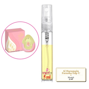 Mostra fiola din Parfumul Al Haramain Farasha Edp U, decant sticla cu pulverizator - Img 4