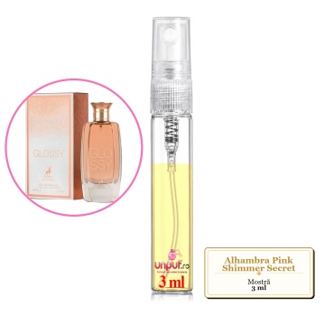 Mostra fiola din Parfumul Alhambra Pink Shimmer Secret, decant sticla cu pulverizator - Img 3