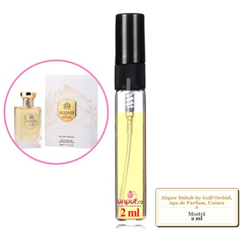 Mostra fiola din Parfumul Alqasr Dahab by Gulf Orchid, Apa de Parfum, Unisex, decant sticla cu pulverizator - Img 4